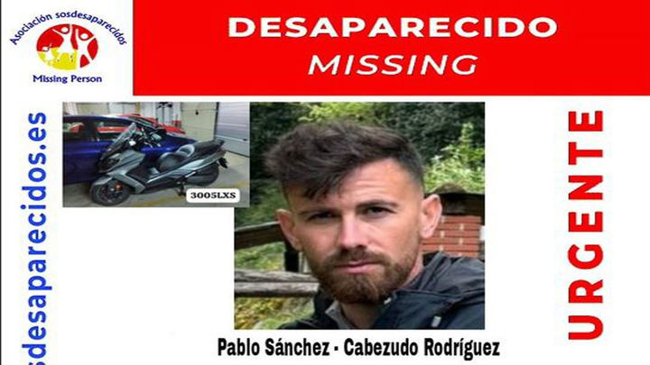 Sigue la búsqueda de Pablo Sánchez de 35 años desaparecido con su moto en Humanes