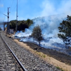 Controlado el incendio que ha obligado a suspender la circulación de trenes entre Villalba y El Escorial