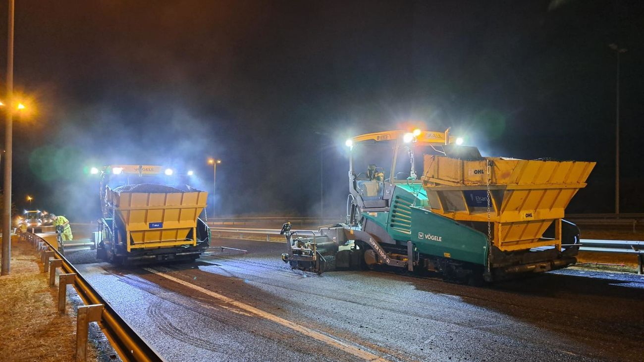 Empiezan nuevas obras de la M-50 en horario nocturno