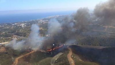 Estabilizado el incendio forestal en el paraje de Nagüeles de Marbella