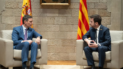 Sánchez y Aragonès se reunirán  este miércoles en Barcelona en plena negociación ERC-PSC