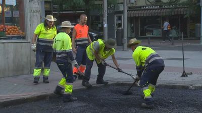 La operación asfalto de Madrid continúa en plena ola de calor