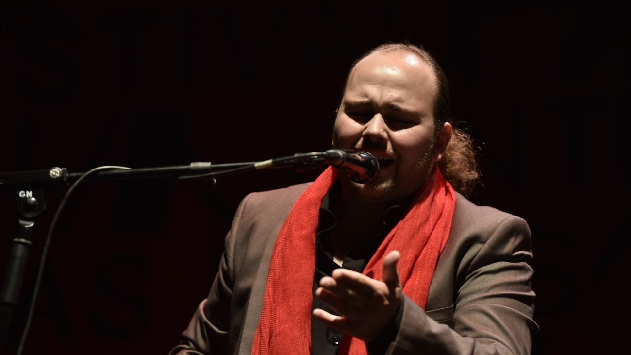 El cantaor Francisco Escudero durante su participación en el Festival de La Unión (Murcia)