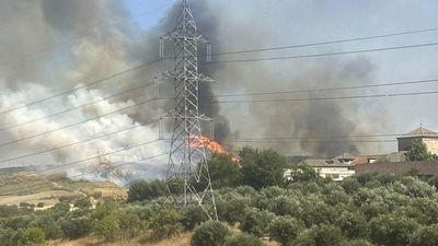 Controlado el fuego de Loeches que ha obligado a sus vecinos a desalojar sus casas