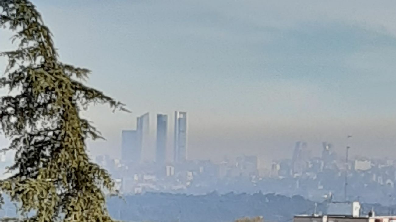 Nube de contaminación en Madrid