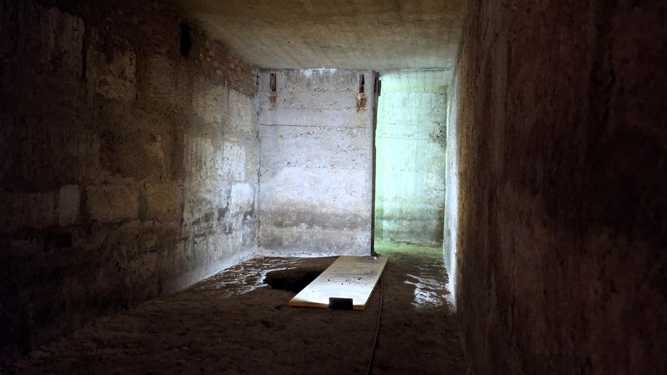 Interior del refugio antiaéreo de la Plaza de Cervantes de Alcalá de Henares