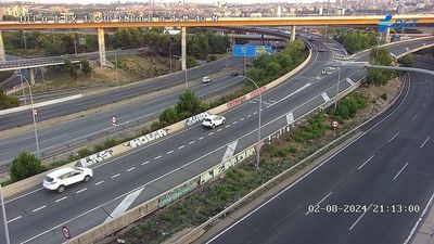 Circulación fluida en las carreteras madrileñas en la operación salida de agosto