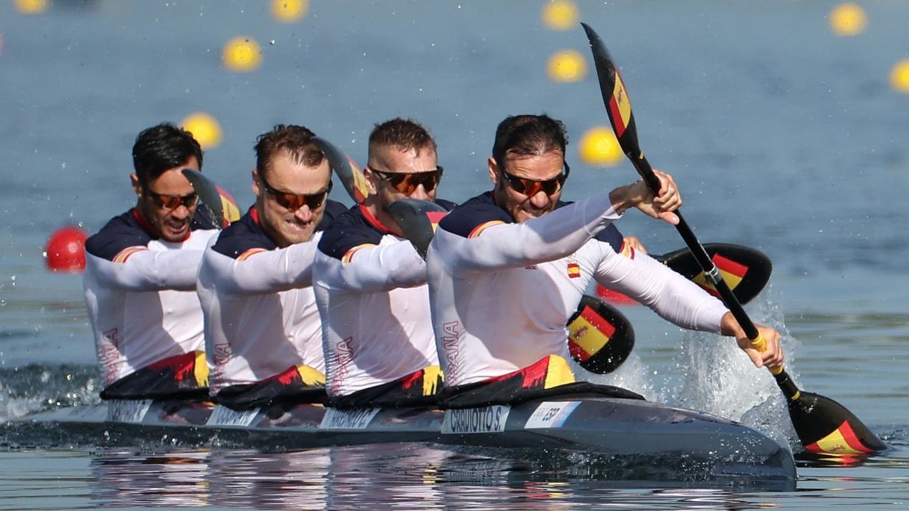 Saúl Craviotto, Carlos Arévalo, Marcus Cooper y Rodrigo Germade