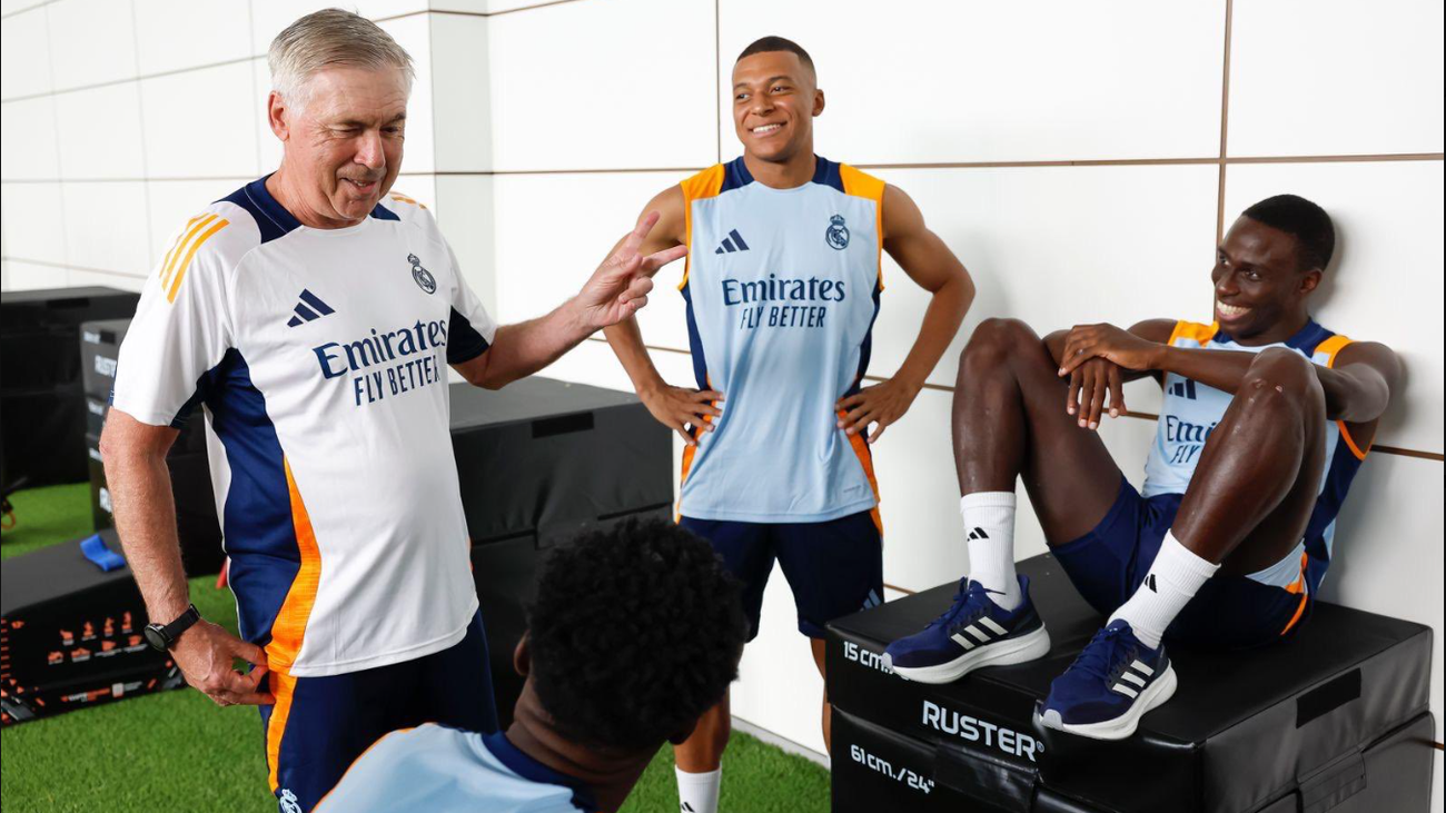 Ancelotti, Mbappé y Mendy