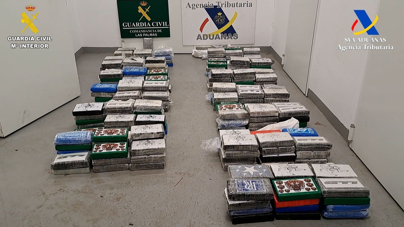 Intervienen 289 kilos de cocaína