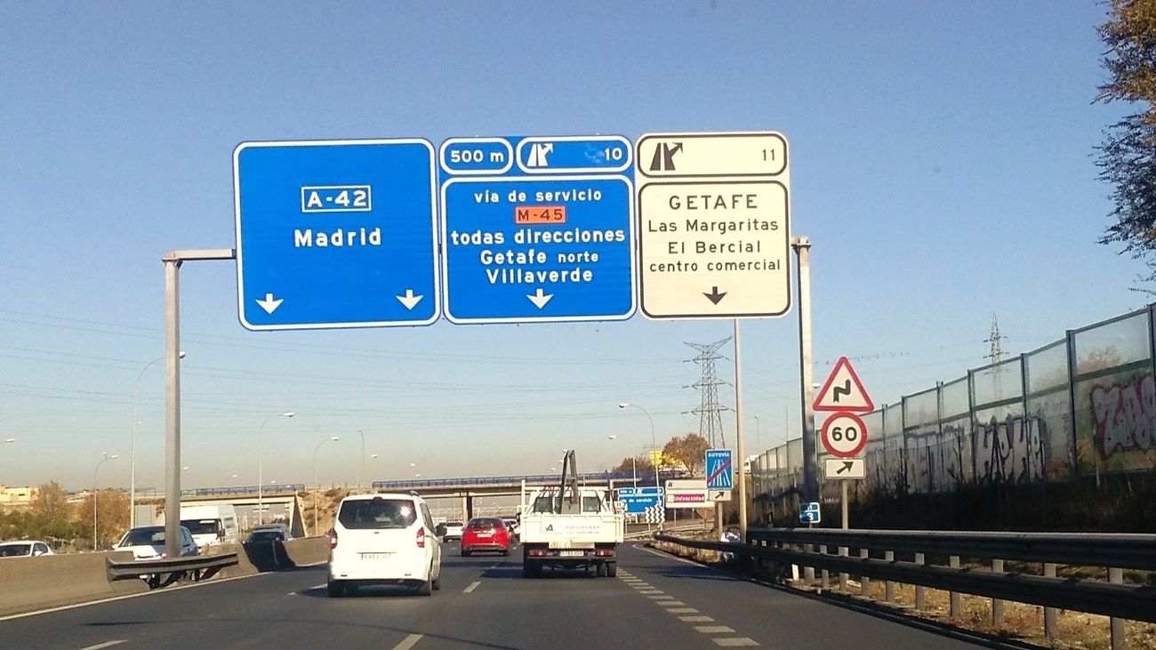 Autovía A-42 a su paso por Getafe