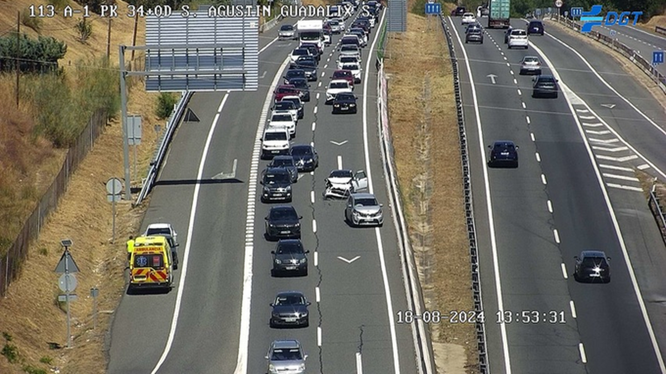 Accidente de tráfico en la A-1 en sentido Madrid