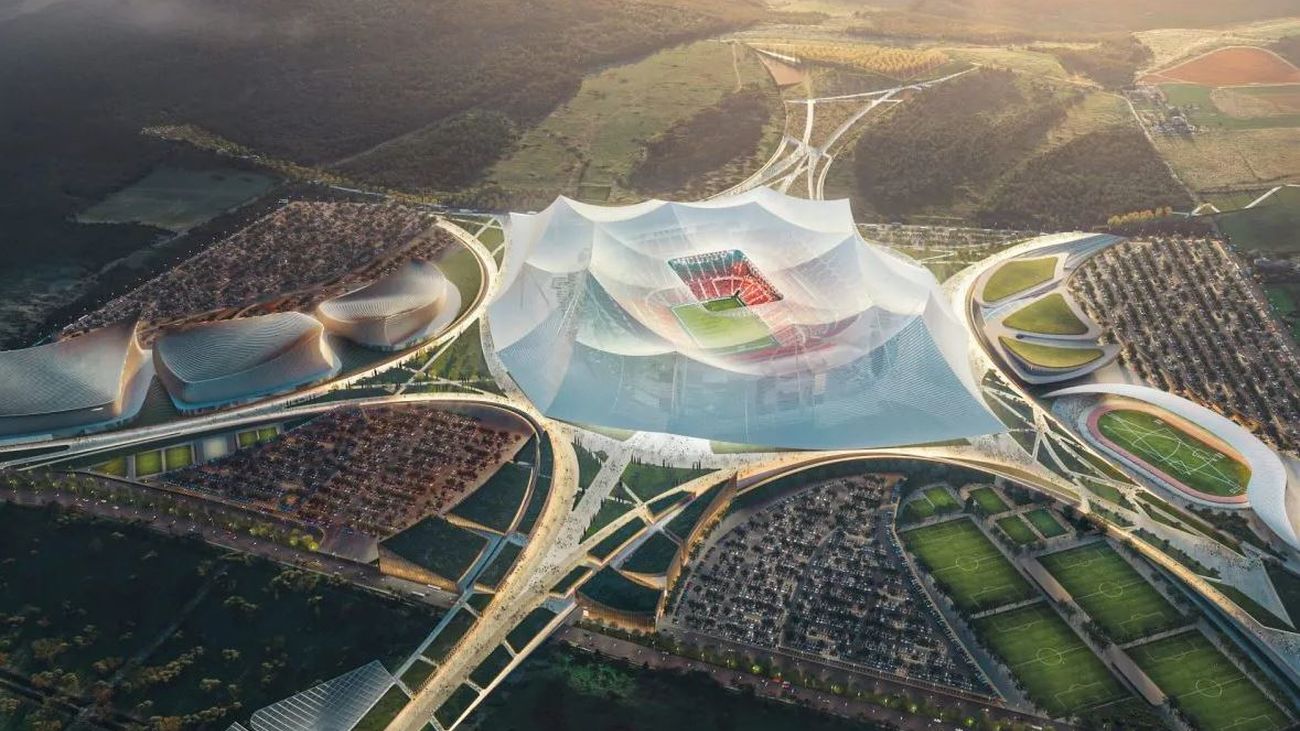 Imagen del prototipo del estadio Hassan II de Marruecos