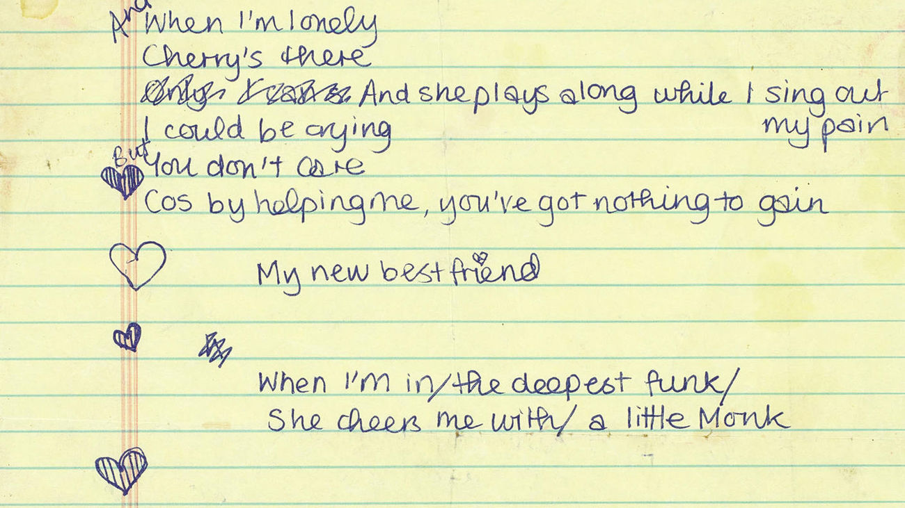 Canciones inéditas manuscritas de Amy Winehouse