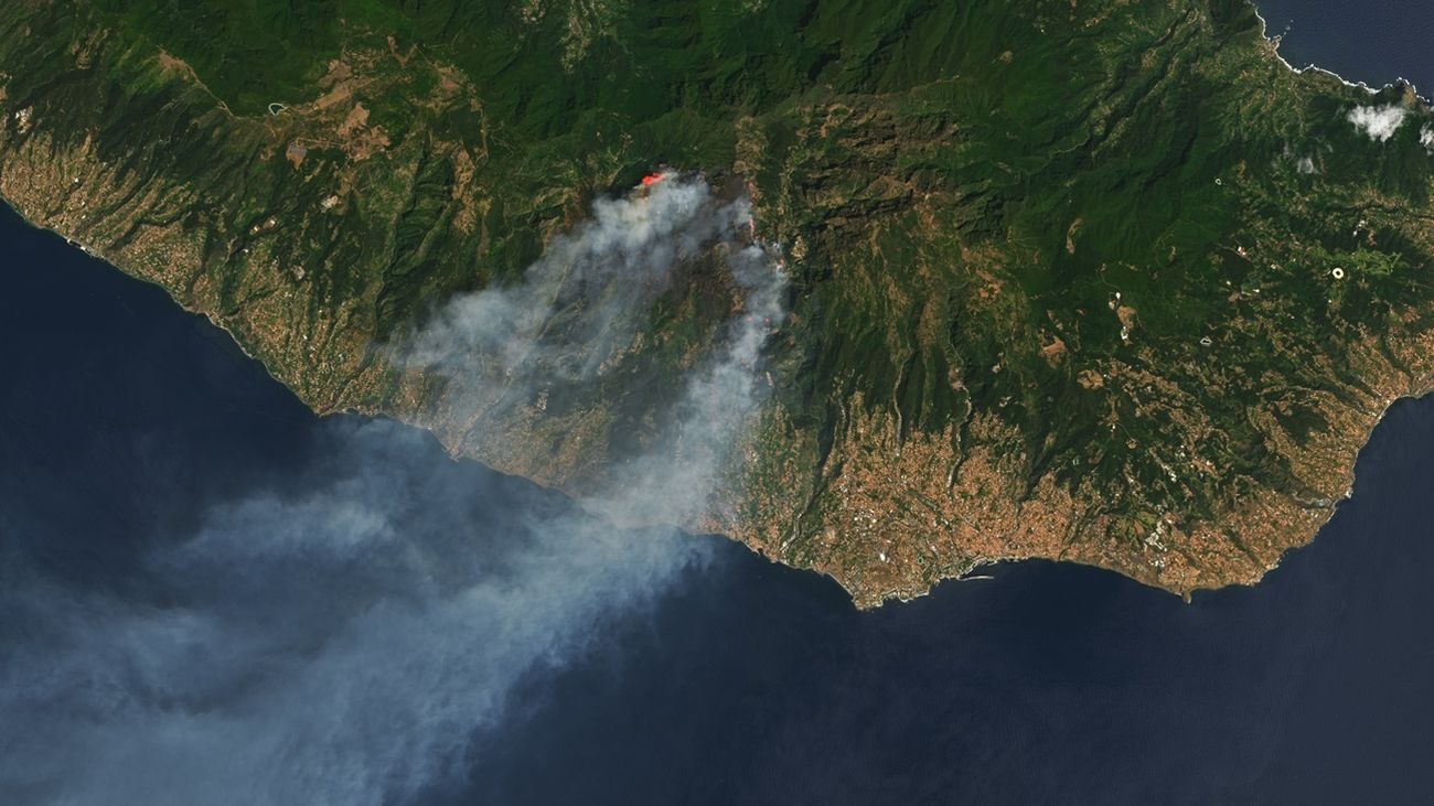 Incendios de Madeira vistos desde el espacio