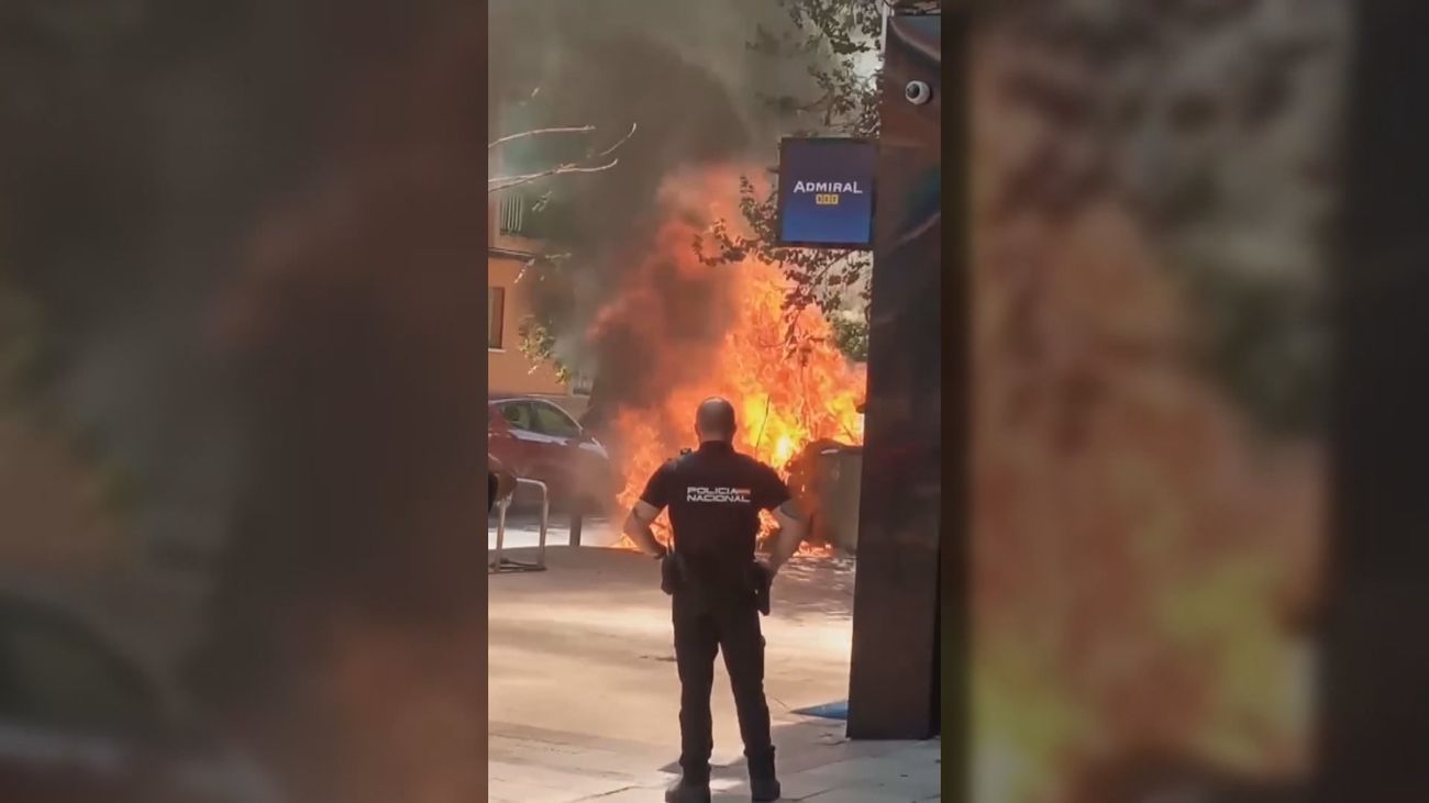 Incendio en una terraza de Getafe