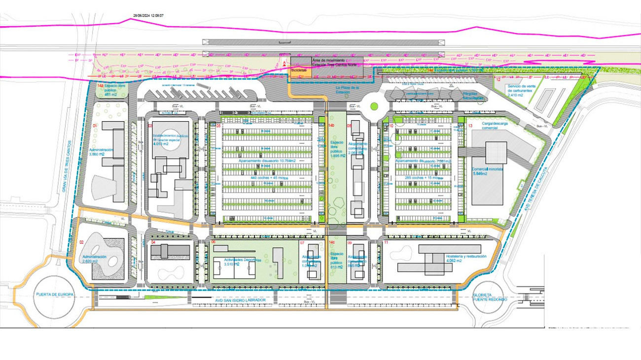 La nueva estación de Cercanías de Tres Cantos contará con un aparcamiento de 800 plazas