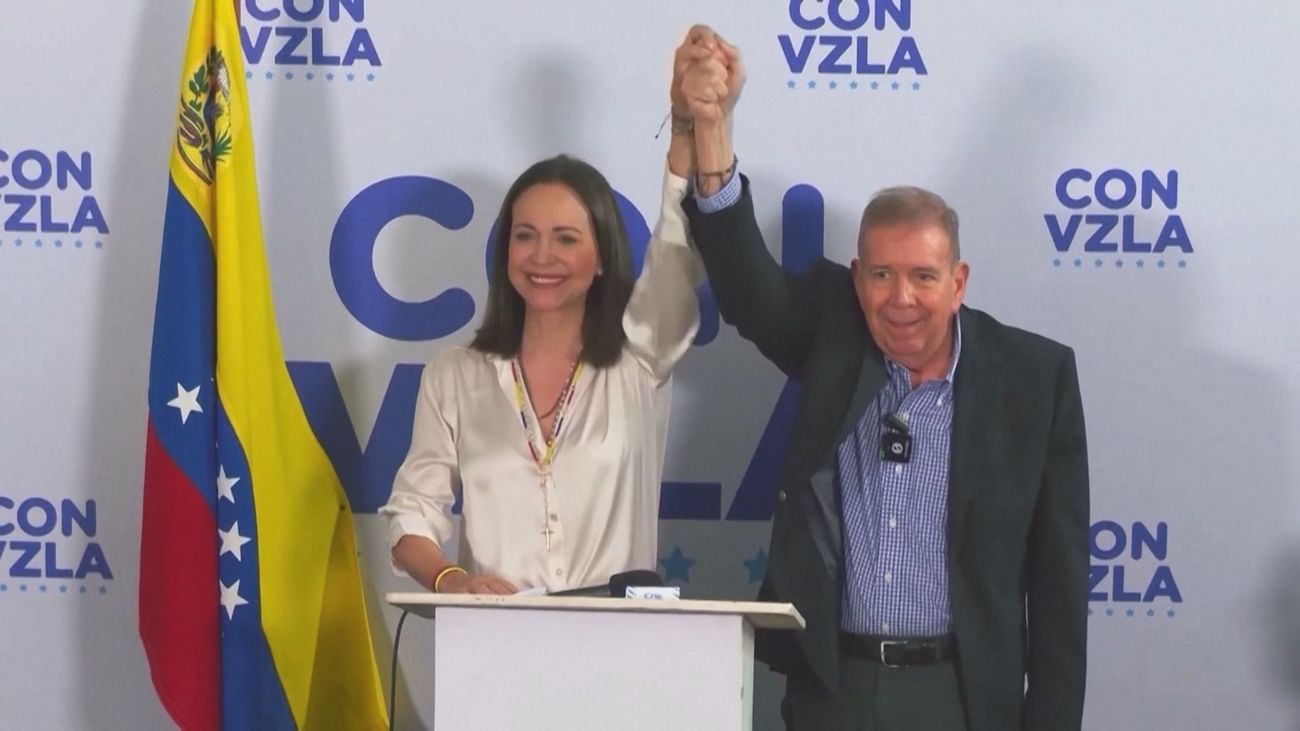 Edmundo González junto a María Corina Machado