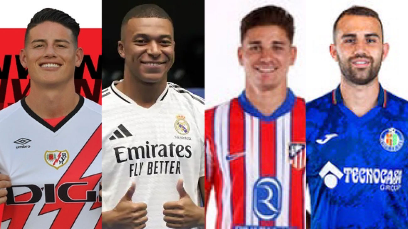 James Rodríguez, Mbappé, Julián Álvarez y Borja Mayoral