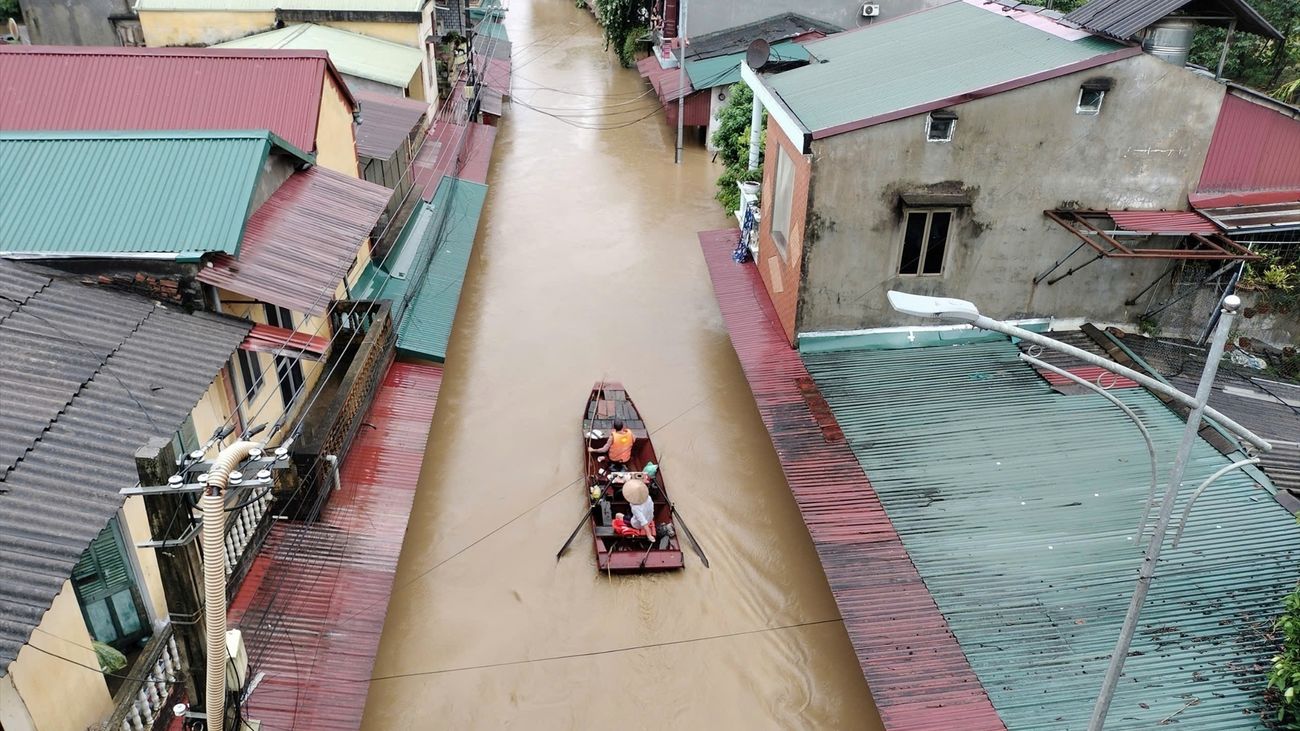 Inundaciones provocadas por el tifón 'Yagi' en la provincia de Yen Bai province, en Vietnam