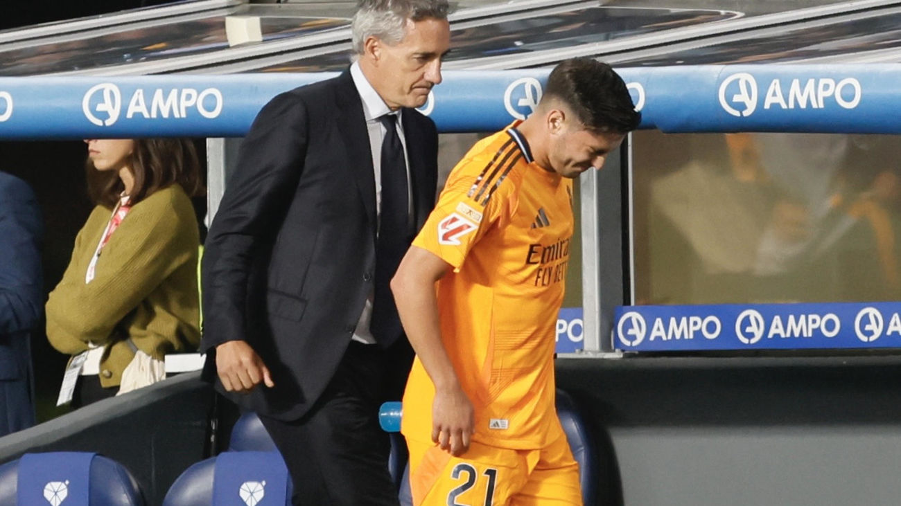 Brahim Díaz se retira lesionado en Anoeta