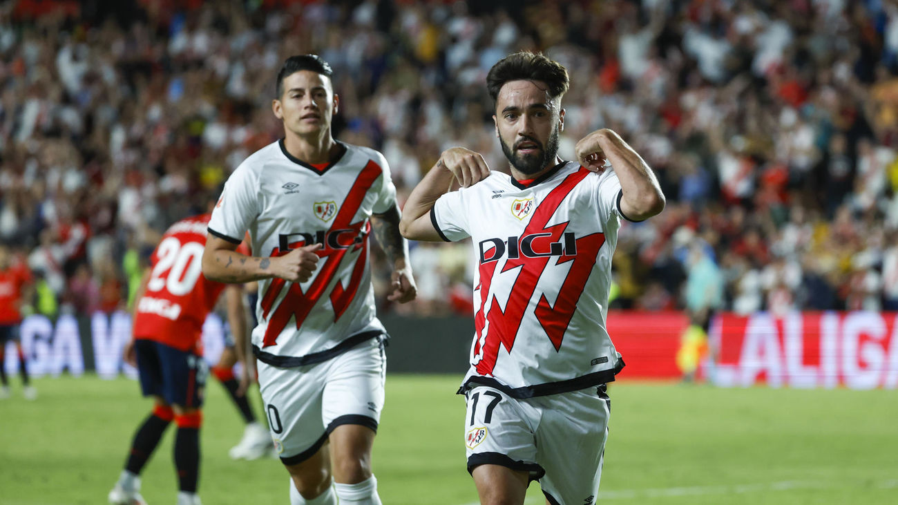 Unai López celebra su gol frente a Osasuna