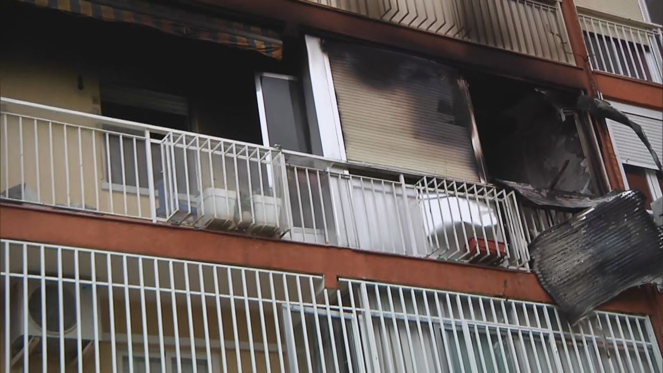 Incendio de una vivienda en Fuenlabrada