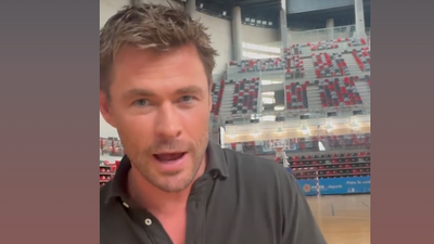 El actor Chris Hemsworth graba un anuncio en Pinto