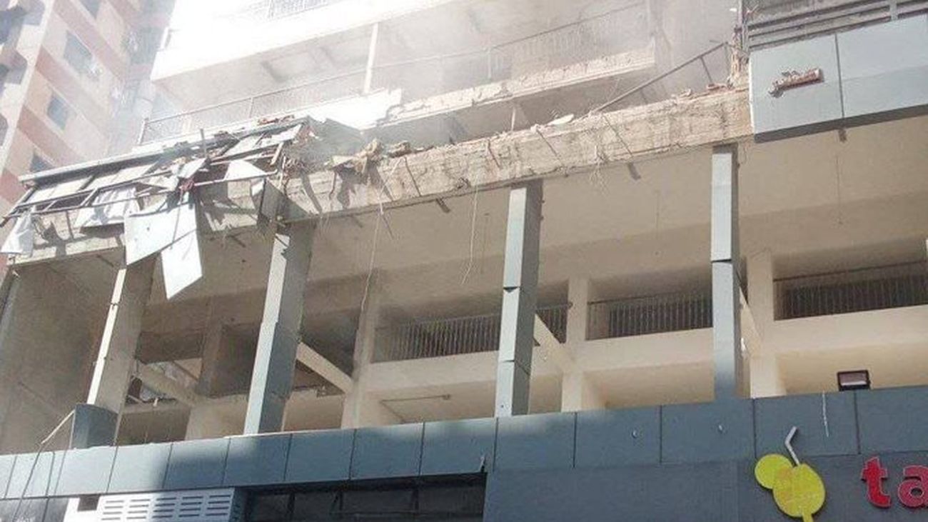 Edificio atacado por Israel en Líbano