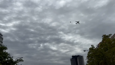 El Ejército del Aire vuela ya sobre Madrid preparando el desfile del 12 de Octubre