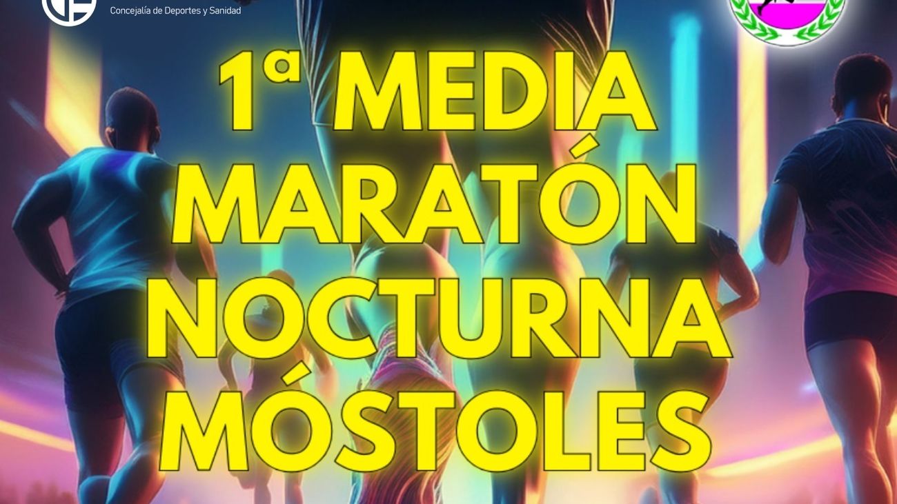 Cartel de Media Maratón Nocturna en Móstoles