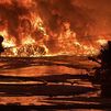 Un incendio en el exterior de una planta de reciclaje quema 1.000 m2 de plásticos en Arganda del Rey