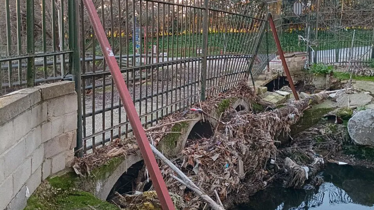 Puente que cruza el arroyo del Soto