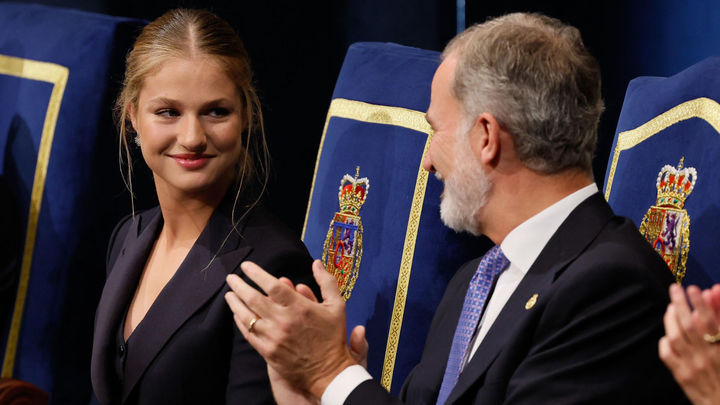 La princesa Leonor y el rey Felipe VI