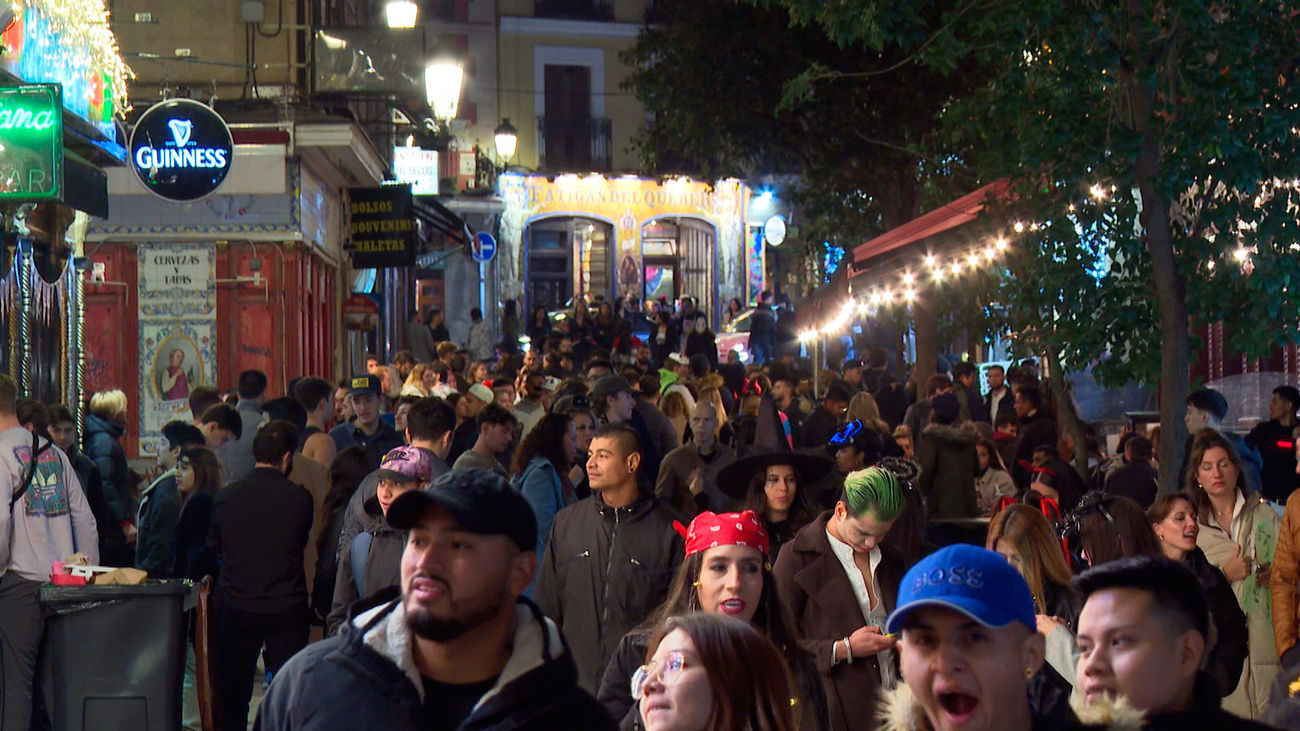 Celebración de Halloween en el centro de Madrid