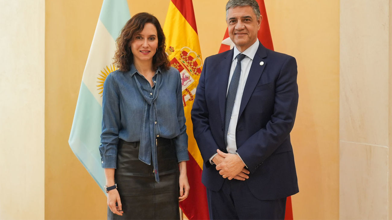 Díaz Ayuso recibe al jefe de Gobierno de la Ciudad de Buenos Aires, Jorge Macri