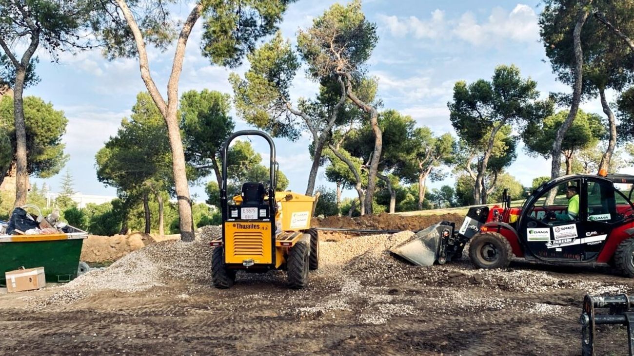 Obras en el  Pinar del Rey, en Hortaleza