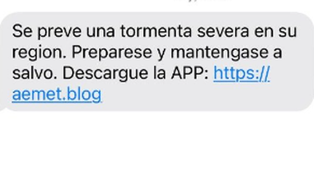 La Aemet alerta de SMS falsos