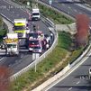 Cortados carriles en la A-1, en La Cabrera, tras el vuelco de un camión