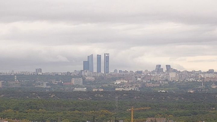 Cielo nuboso en Madrid