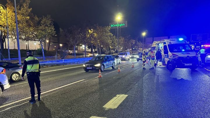 Un herido grave y cuatro leves en un accidente múltiple en la A-5 a la altura de Alcorcón