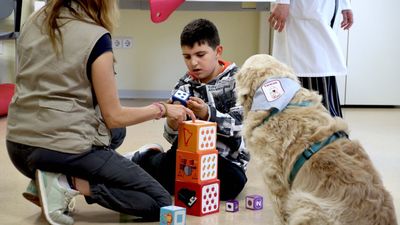 El Hospital de Torrejón incorpora animales al tratamiento de niños con autismo