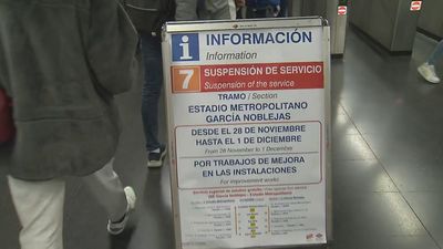 Metro suspende desde este jueves el servicio en L7 entre Estadio Metropolitano y García Noblejas