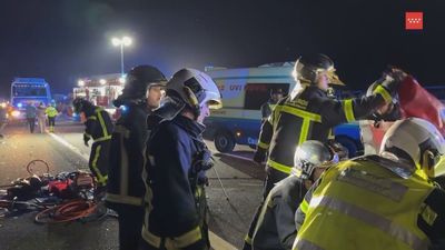 Accidente múltiple en la A-3 en Villarejo de Salvanés: Un muerto y cinco heridos