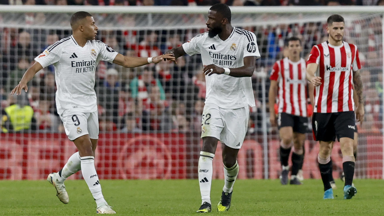 Mbappé y Rudiger ante el Athletic