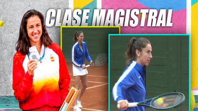 Clase magistral de tenis de Sara Sorribes en Telemadrid