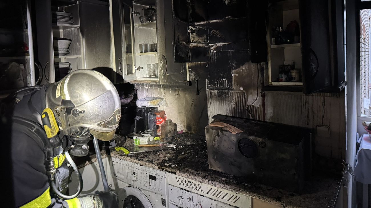 Incendio de una vivienda en Parla