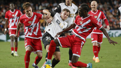 0-1. El Rayo Vallecano acaba con el Valencia