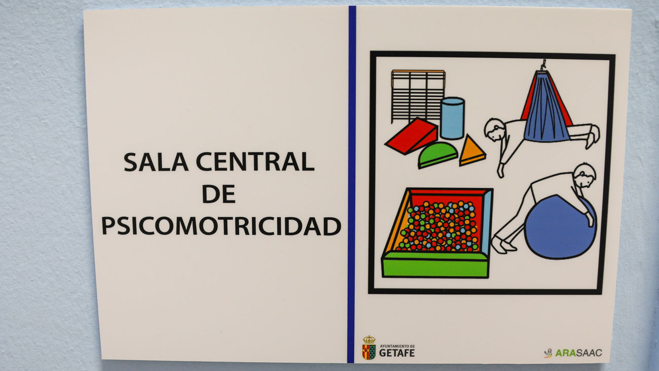 Uno de los nuevos pictogramas instalados en edificios municipales de Getafe