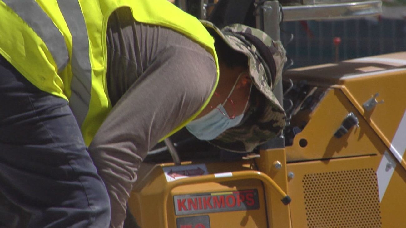 Trabajador en un aobra